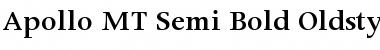 Download Apollo MT Bold Font Title Preview