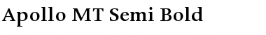Download Apollo MT Semi Bold Font Title Preview