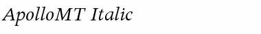 Download ApolloMT RomanItalic Font Title Preview