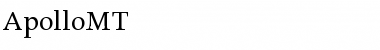 Download ApolloMT Roman Font Title Preview