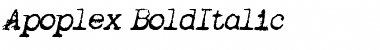 Download Apoplex BoldItalic Font Title Preview