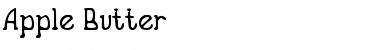 Download Apple Butter Regular Font Title Preview