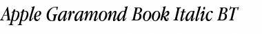 Download Apple Garamond BT Book Italic Font
