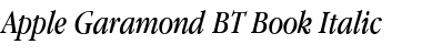 Download Apple Garamond BT Book Italic Font
