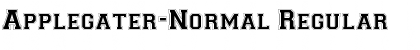 Download Applegater-Normal Regular Font Title Preview