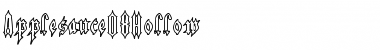 Download Applesauce08Hollow Regular Font Title Preview