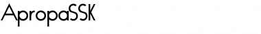 Download ApropaSSK Regular Font Title Preview