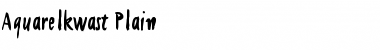 Download Aquarelkwast Plain Font Title Preview