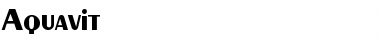 Download Aquavit Regular Font Title Preview