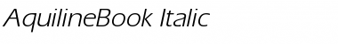 Download AquilineBook Italic Font Title Preview