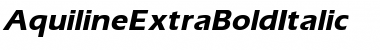 Download AquilineExtraBold Italic Font Title Preview
