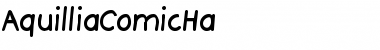 Download AquilliaComicHa Regular Font Title Preview