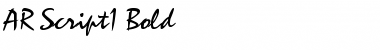 Download AR Script1 Bold Regular Font Title Preview