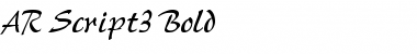 Download AR Script3 Bold Regular Font Title Preview