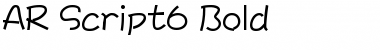 Download AR Script6 Bold Regular Font Title Preview