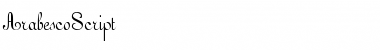 Download ArabescoScript Regular Font Title Preview