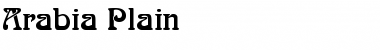 Download Arabia Plain Font Title Preview
