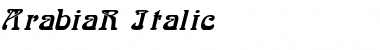 Download ArabiaR Italic Font Title Preview