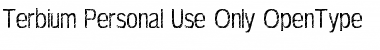 Download Terbium - Personal Use Only Regular Font Title Preview