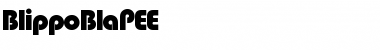 Download BlippoBlaPEE Regular Font Title Preview
