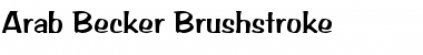 Download Arab Becker Brushstroke Regular Font Title Preview
