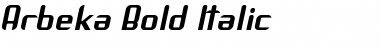 Download Arbeka Bold Italic Font Title Preview