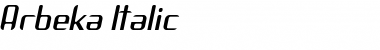Download Arbeka Italic Font Title Preview