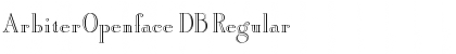 Download ArbiterOpenface DB Regular Font Title Preview