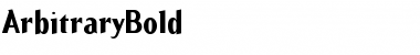 Download ArbitraryBold Regular Font Title Preview
