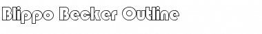 Download Blippo Becker Outline Regular Font Title Preview