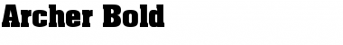 Download Archer Bold Font Title Preview