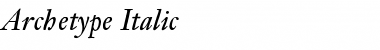 Download Archetype Italic Font Title Preview