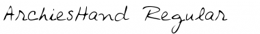 Download ArchiesHand Regular Font Title Preview