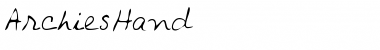 Download ArchiesHand Regular Font Title Preview