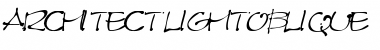 Download Architect LightOblique Font Title Preview