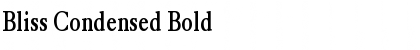 Download Bliss Condensed Bold Font Title Preview