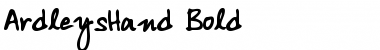 Download ArdleysHand Bold Font Title Preview