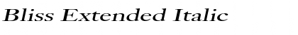 Download Bliss Extended Italic Font Title Preview