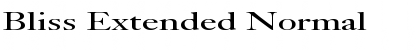 Download Bliss Extended Normal Font Title Preview