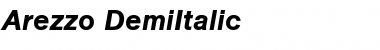 Download Arezzo DemiItalic Font Title Preview