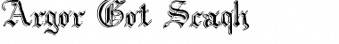 Download Argor Got Scaqh Regular Font Title Preview