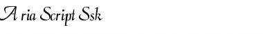 Download Aria Script Ssk Regular Font Title Preview