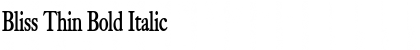 Download Bliss Thin Bold Italic Font Title Preview