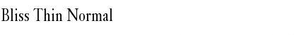 Download Bliss Thin Normal Font Title Preview