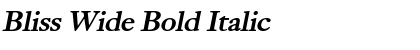 Download Bliss Wide Bold Italic Font Title Preview