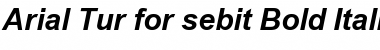 Download Arial Tur for sebit Bold Italic Font Title Preview