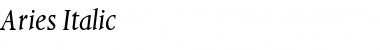 Download Aries Italic Font Title Preview