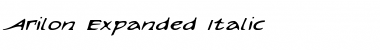 Download Arilon Expanded Italic Expanded Italic Font Title Preview