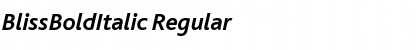 Download BlissBoldItalic Regular Font Title Preview