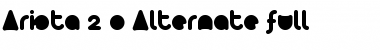 Download Arista 2.0 Alternate full Regular Font Title Preview